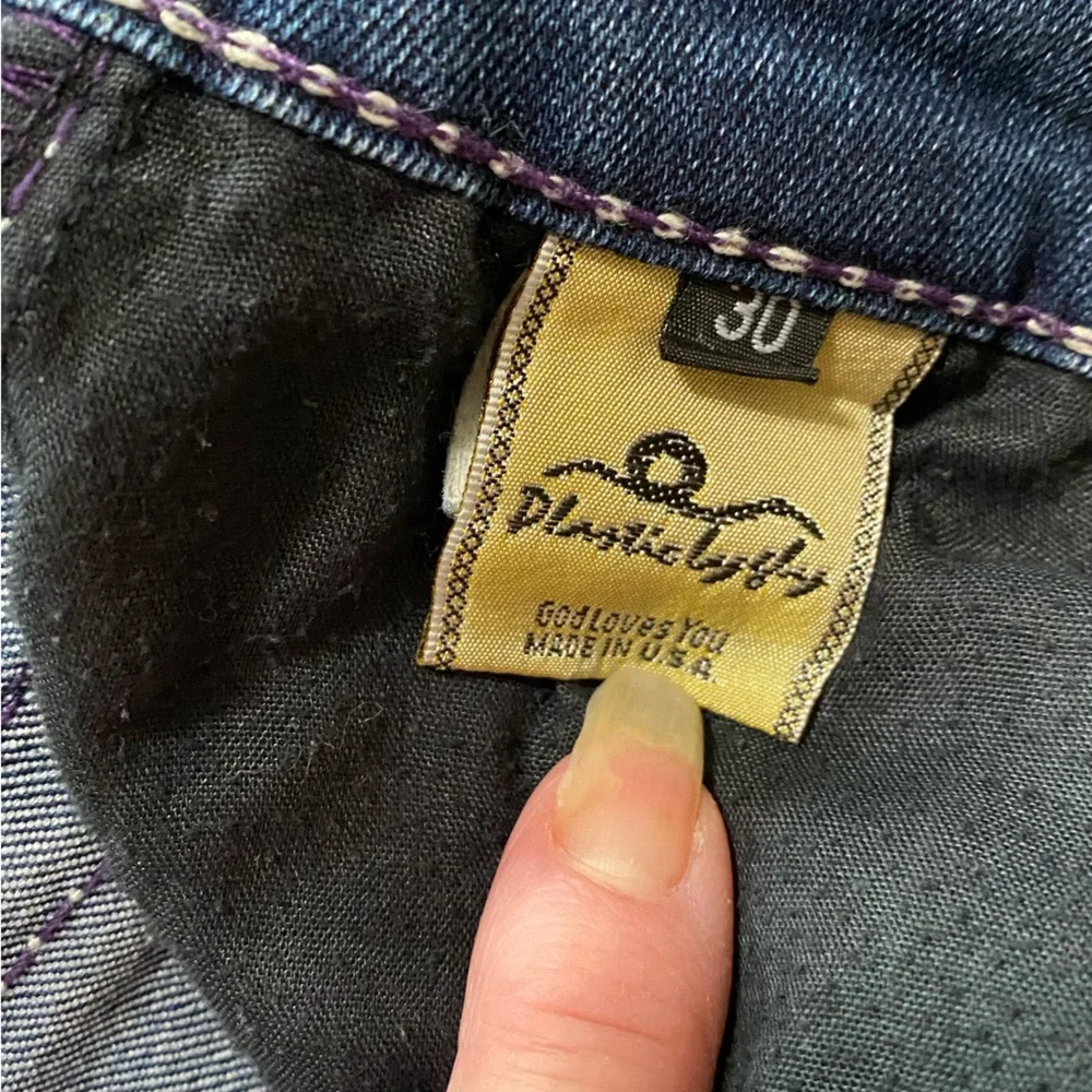 Plastic by gly women’s rise stretch jeans size 30x32 - Picture 8 of 11